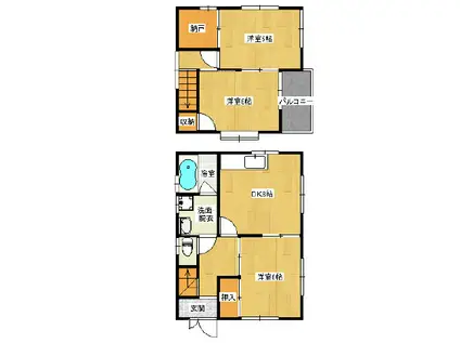 グローリア(3SDK/1階)の間取り写真