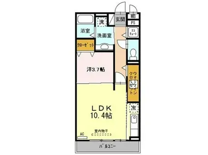 COMODO SATSUKI(1LDK/1階)の間取り写真