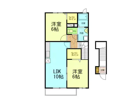グランシャリオ(2LDK/2階)の間取り写真