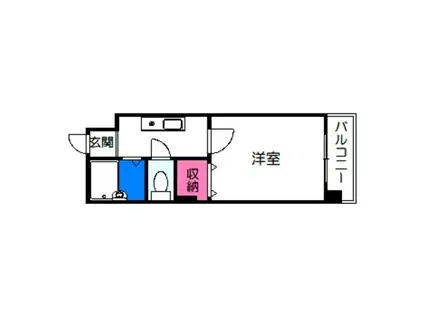 アビテII(1K/4階)の間取り写真