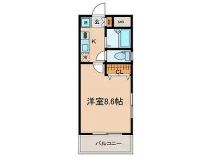 グランドハイツ21(1K/7階)の間取り写真