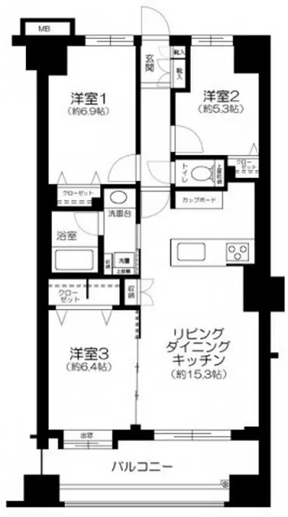 バームステージ三田 8階階 間取り