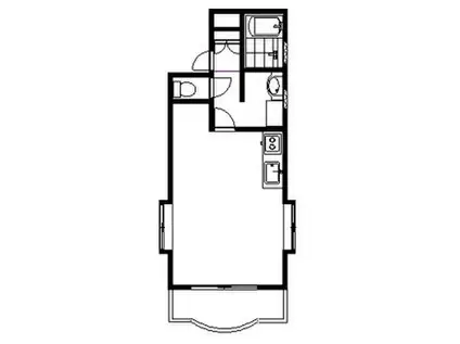 エスペラント菅原(ワンルーム/1階)の間取り写真