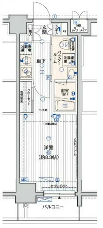 メインステージ横浜 8階階 間取り