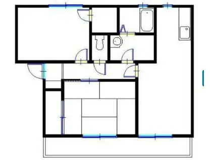 ルミエール東今宿(2LDK/1階)の間取り写真
