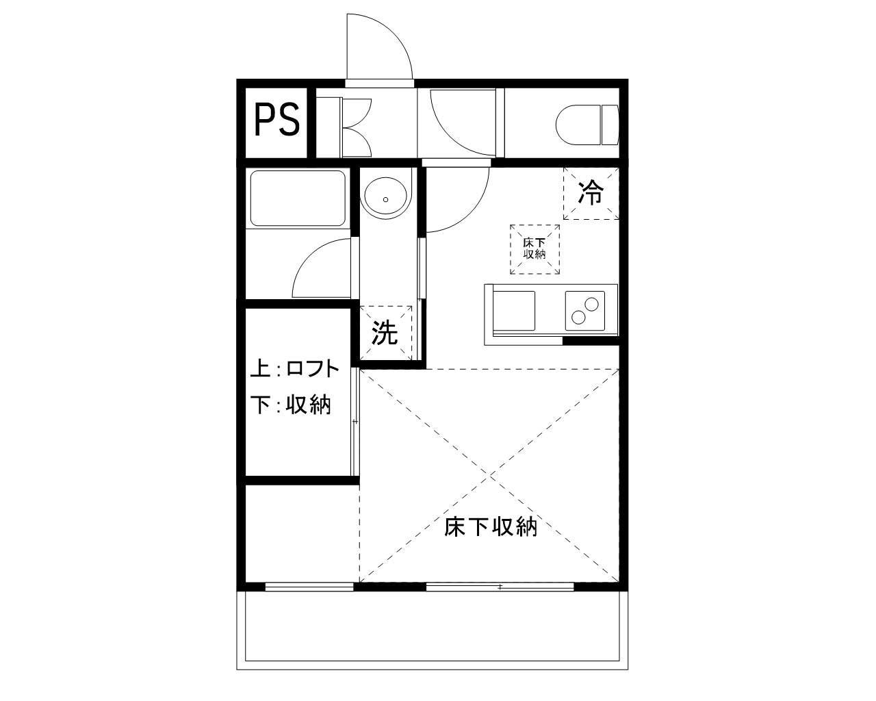 ENREVE-夢の中へ-(ワンルーム/2階)の間取り写真