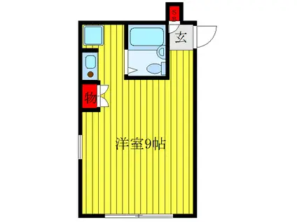 ハイム石原(ワンルーム/1階)の間取り写真