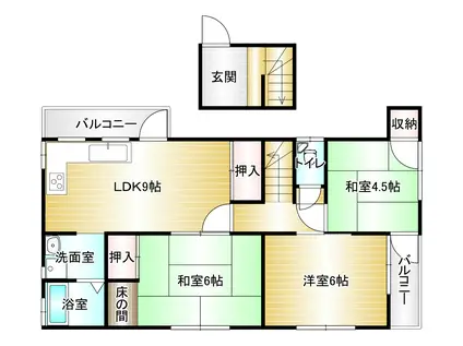 Tハウス禅昌寺(3LDK/2階)の間取り写真