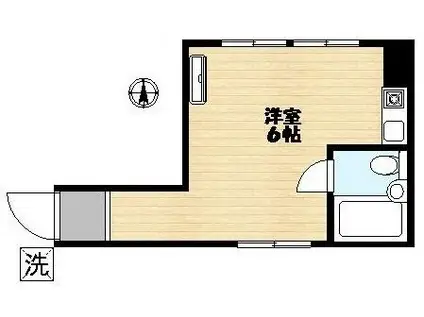 プチハイム(ワンルーム/3階)の間取り写真