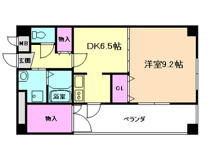 アイビス新梅田(1DK/4階)の間取り写真