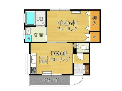 KIMI HOUSE(1DK/1階)の間取り写真
