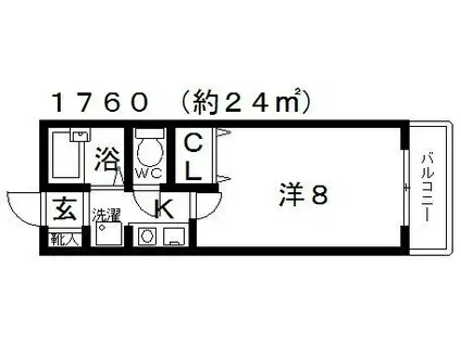 トレイズ(1K/3階)の間取り写真