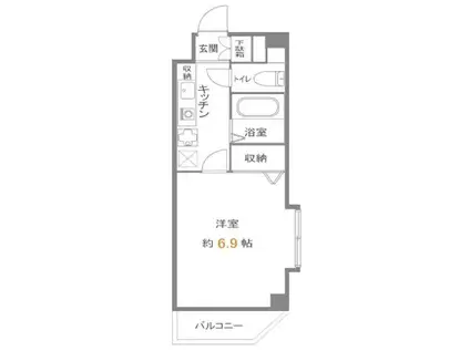 GRACE ASAGAYA(1K/3階)の間取り写真