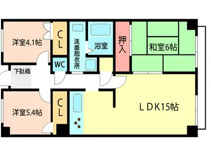 ルイシャトレ中之島(3LDK/13階)の間取り写真