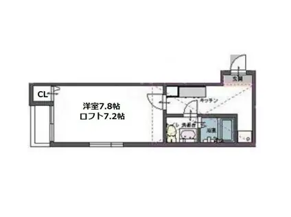 メゾン ヴェルディール(1K/2階)の間取り写真