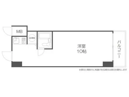 シルバープラザ麻布十番(ワンルーム/4階)の間取り写真