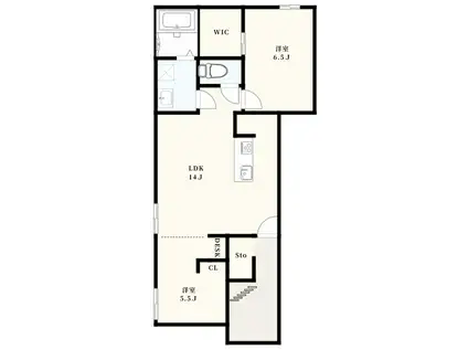 レコリード碑文谷(2SLDK/1階)の間取り写真