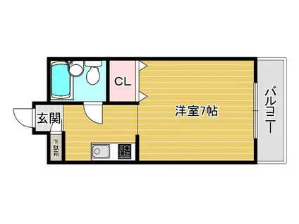 メゾン・ド・シャルジェ(1K/4階)の間取り写真