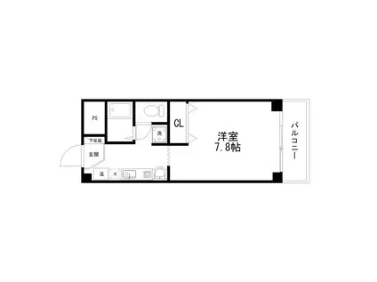 カノープス(1K/3階)の間取り写真