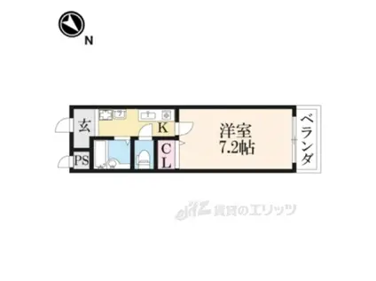 グランドヒル瀬田(1K/3階)の間取り写真