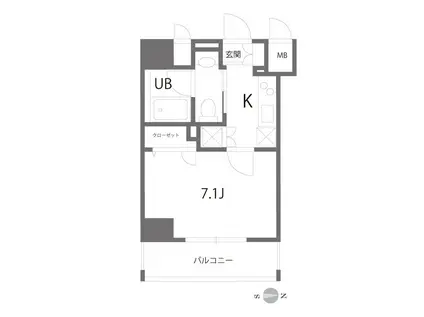 マストライフ鳥越(1K/3階)の間取り写真