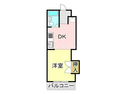 葵西BASE(1DK/1階)の間取り写真