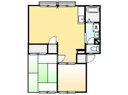 ファミール泉 ペット(2LDK/1階)の間取り写真