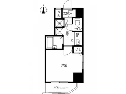 スカイコート両国弐番館(1K/2階)の間取り写真