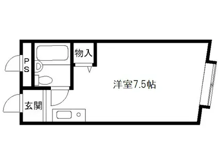 D-COURT(ワンルーム/1階)の間取り写真