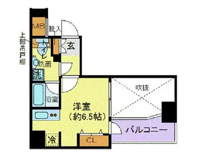 デュアレス千代田三崎町(ワンルーム/3階)の間取り写真