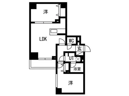 トラディス錦糸町(2LDK/7階)の間取り写真