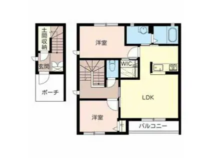 それいゆII(2LDK/2階)の間取り写真