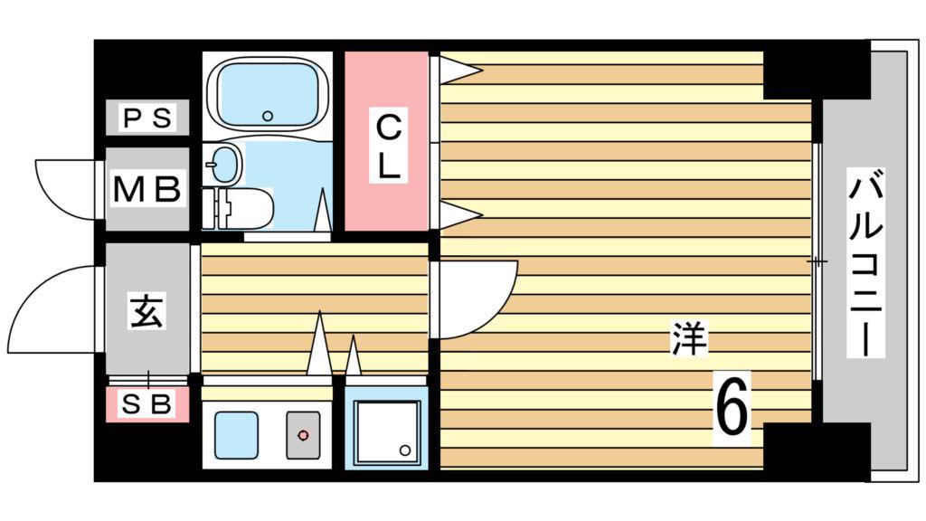 プラーフ上沢(ワンルーム/3階)の間取り写真