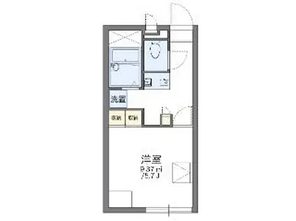 レオパレスリバー28(1K/2階)の間取り写真