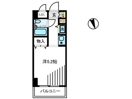 日興パレス伊勢佐木町北PARTIII(ワンルーム/3階)の間取り写真