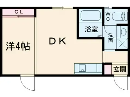 HALELEA(1LDK/1階)の間取り写真