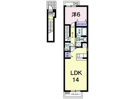 グラース21(1LDK/2階)の間取り写真
