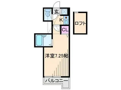 エル・ドゥ・レーヴ(1K/2階)の間取り写真