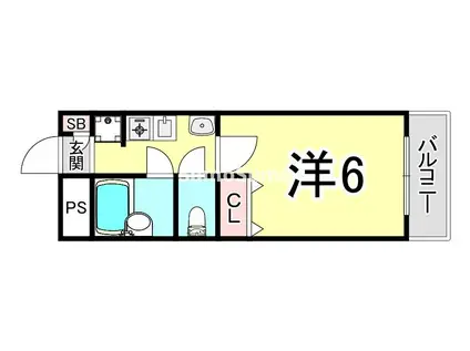 ステラハウス9(1K/1階)の間取り写真