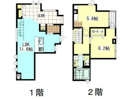 YSII(2LDK/1階)の間取り写真