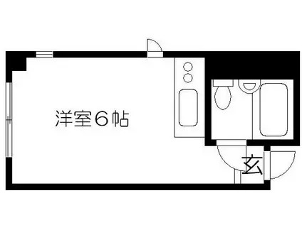 フェリセカサ山崎(ワンルーム/3階)の間取り写真