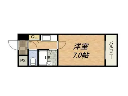 緑橋ルグラン(1K/3階)の間取り写真