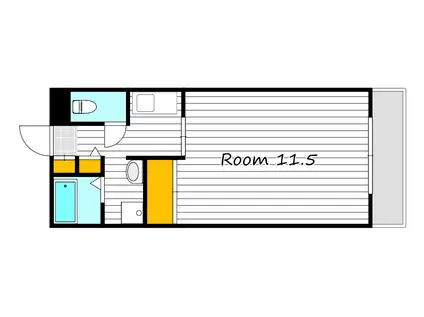 ラフィーネ番町(1K/2階)の間取り写真