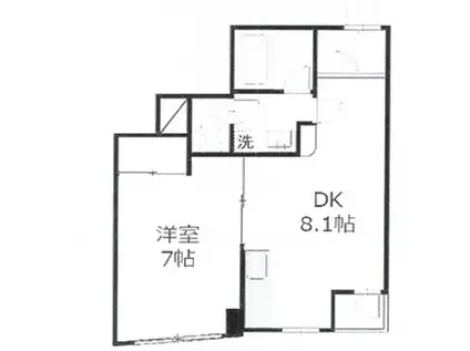 ラ・カーサ・エスペランザ(1DK/2階)の間取り写真