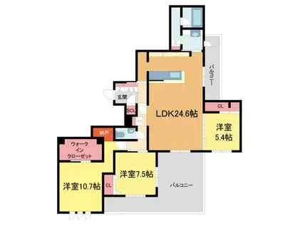 シークリサンス岡本(3LDK/3階)の間取り写真