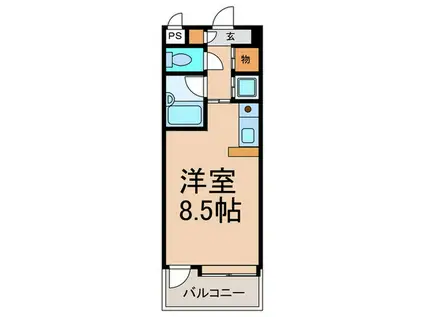 サンことひらA棟(ワンルーム/1階)の間取り写真