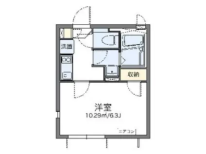 レオネクストブラウンハイツ(1K/1階)の間取り写真