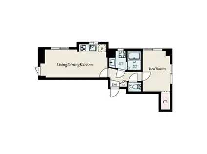 サンパーク恵比寿 11階(1LDK/11階)の間取り写真