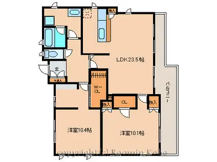 ＪＲ山陽本線 朝霧駅 徒歩21分 2階建 築30年(2LDK/2階)の間取り写真