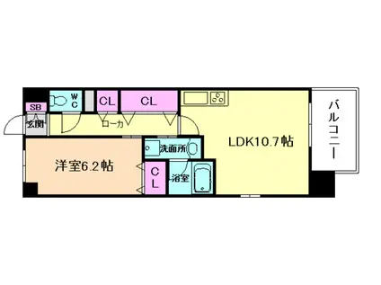 SPERANZA塚本(1LDK/5階)の間取り写真